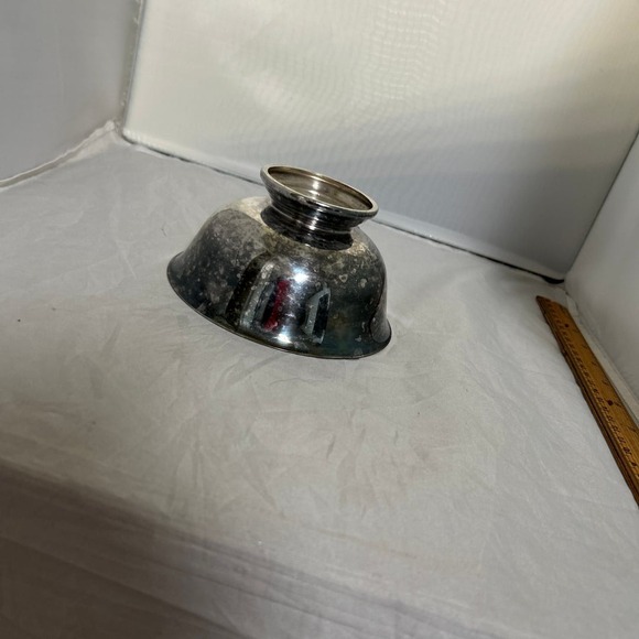 Vintage Reed & Barton Silver Plated Paul Revere Bowl Turquoise Enamel Interior - Picture 2 of 5